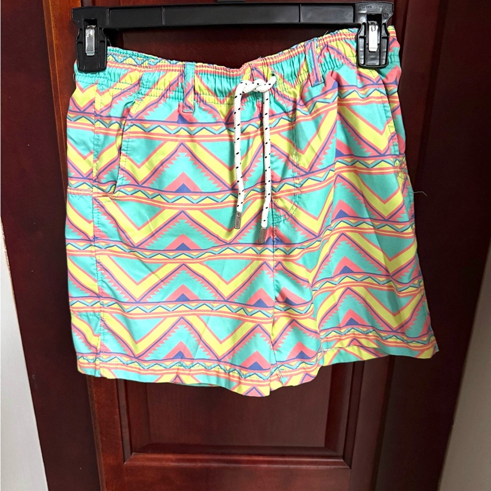 GUC: Southern Marsh Neon Aztec Print Swim shorts Size YS